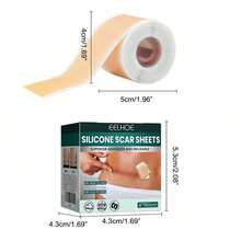 1.57 x 59 英寸硅胶疤痕贴,自粘式硅胶疤痕贴,用于覆盖疤痕,可重复使用,适用于术后疤痕,专业用途 - 彩色 - 查看 9