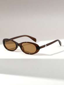 1 Pair Women's Oval PC Material Slim Retro Chic Versatile Street Style High-End Fashion Fashion Glasses - Multicolor - View 8