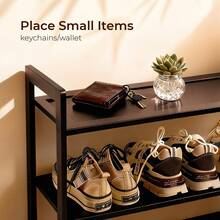 6-Layer Flat Bamboo Shoe Rack Coffee Color – 682589cm, Space-Saving Storage Organizer For Entryway Hallway Bedroom Closet, Sturdy Shoe Shelf For Home Use - Cà phê - Xem 2