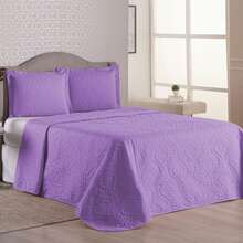 Covers Luxury Double Bed Kit +Pillow Holder Various Colors - Purple - View 1