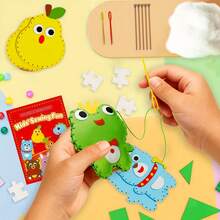 8pcs Animal Theme Beginner Sewing Kit, DIY Sewing Craft Set, Sewing Learning Kit With Cute Animal Pendants, Fun Handmade Project, Birthday Gift - Multicolor - View 6