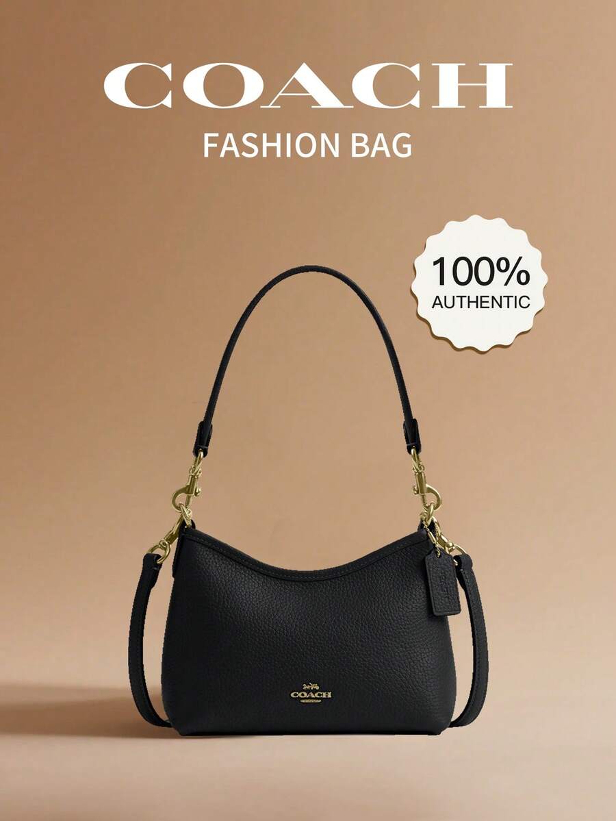 Coach Bolso de hombro para mujer, bandolera con cremallera, pequeño bolso tipo cartera, bolso tipo hobo con correa ajustable - Negro - Ver 1