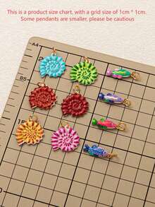 1 pieza Colgante de joyería con forma de concha marina y pez chapado en oro de 18K, de moda y colorido, resistente al agua y a la decoloración, para collar, pulsera, pendientes, llavero, bolso, accesorio de joyería para mujer, dije para billetera, pequeño colgante, regalo