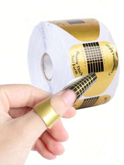 20/50/100 st. franska nagelformstips, C-kurvade nagelformer för akryl- och UV-gelförlängningar, självhäftande nagelguider med böjd design, återanvändbara manikyrschablonmallar, nagelkonstformar i salongsklass, perfekt för manikyr i hemmet, salongsnagelförlängningar, förberedelse för brudmanikyr, perfekt för nagelsalongspraktikanter, nybörjare på akrylnaglar, professionella nageltekniker, utmärkt present till jul, alla hjärtans dag