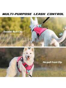 PETSIN Adjustable No-Pull Tactical Dog Harness With Handle For Large Dogs - Reflective Military Vest For Labrador Retriever, Siberian Husky, German Shepherd - Durable Polyester Material - Multicolor - View 4