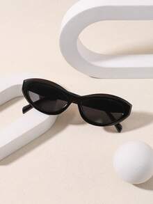 1副女士复古猫眼框时尚眼镜，深色镜片有效阻挡阳光，适合户外骑行或徒步旅行使用。 - 彩色 - 查看 3