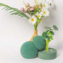 1pc/3pcs/5pcs Spherical Floral Foam, Round Artificial Flower Foam, Green Artificial Plant Foam, Suitable For Wedding Decoration, Artificial Flower Spherical Foam, Suitable For Gardening, Wedding, Flower Arranging, Absorbent Sponge Foam, Reusable, Easy To Cut Craft Foam Blocks, Suitable For DIY Flower Arranging, Wedding, Party, Home Decor - Seasonal Foam For Artificial Plants - Multicolor - View 2