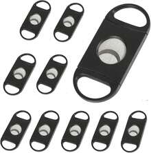 Black Double-Blade Cigar Cutter, Suitable For Most Cigar Sizes, Is A Portable Cutting Tool For Men And Also A Sharp And Clean Trimming Accessory, Enabling Precise Cutting. - Black - View 10