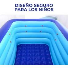 Piscina inflable con diseño de peces pequeños 160*120*55cm - Azul - Ver 2