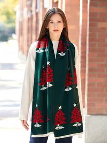 LEAJOURNO. 1条圣诞针织保暖围巾，多功能可爱围脖，男女通用，适合情侣、学生，秋冬季礼物 - A - 查看 5