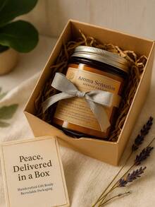 30+ Hours Burning Soy Wax Candle - Home Fragrance Candle - Brown Jar Candle - Scented Candle - Long Lasting Aroma - Made With Premium Materials - Gift Candle For Women - Brown - View 7