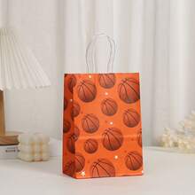 5/12/24 Stücke Basketball Kraftpapier Taschen, Einzelhandelstaschen mit Basketball Muster, Henkel Kraftpapier Einkaufstaschen, geeignet für Geburtstagsdekoration, Partyverpackung, Herrengeschenke, Partyfavors, Club Einkaufstaschen, geeignet für Schulanfangszeit, Sommercamp, Schulöffnungszeit, Sportveranstaltungen - Verschiedenfarbig - Übersicht 7