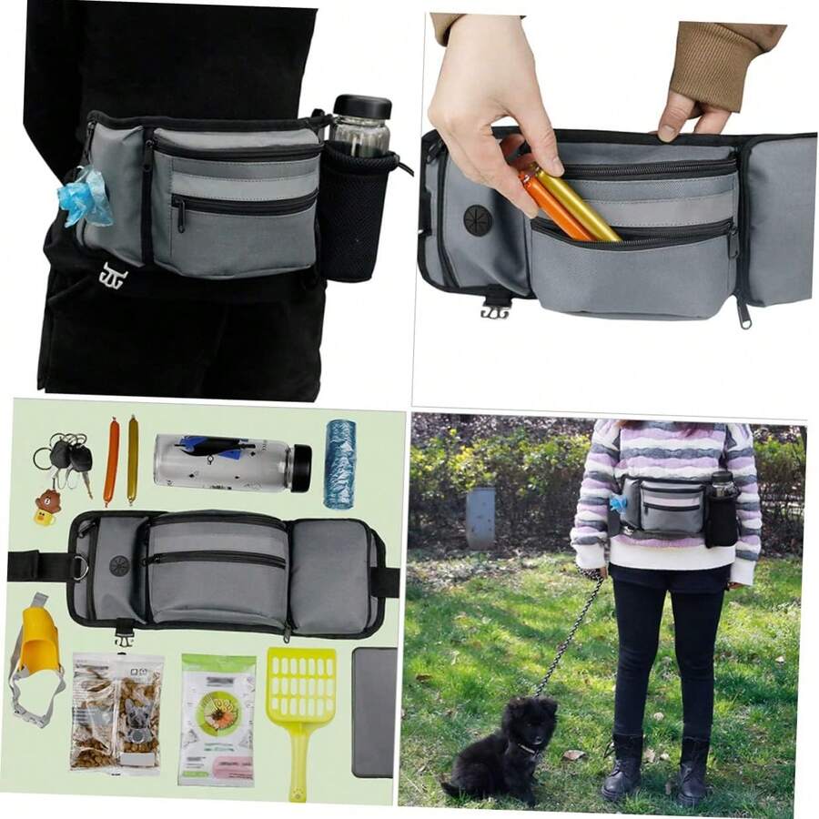 1 túi đựng đồ ăn vặt huấn luyện chó cưng, túi đeo hông đa năng đựng đồ ăn nhẹ cho chó, phụ kiện đi dạo ngoài trời. - Nhiều màu - Xem 1