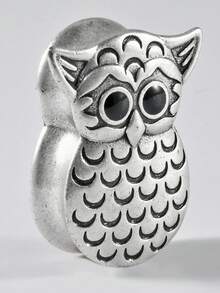 1个铜猫头鹰耳扩，空心猫头鹰耳塞，耳廓扩张器，耳洞穿刺饰品，8毫米-25毫米 - 如圖 - 查看 24