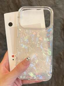 Funda de teléfono con patrón de concha láser de lujo, compatible con iPhone 17 Pro Max, 17 Pro, 16 Pro Max, 15, 14 Pro, 13, 12 Pro, 14, 16 Plus, 17 Air, 11, 13, marco protector resistente a los golpes - color - Ver 2