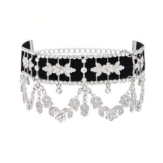 1 pieza Elegante collar de clavícula con colgante de cristal lujoso, adecuado para eventos formales y fiestas