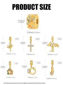 Valentine's Day Gift Silver Plated Charm Love Theme Charm Beads Rotatable Cartoon Pendant Fit Bracelet Necklace Jewelry Designs Gifts - Gold - View 4