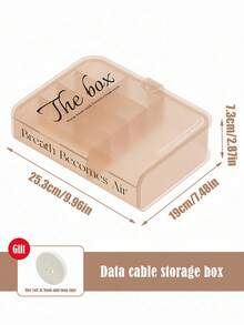 Desktop Cable Management Box Multi-Functional Power Cord Organizer With Lid For Phone Charger Plugs And Data Cables Jewelry Storage Case Book-Shaped Organizer Dividers For Women Men For Earrings Rings Necklaces Bracelets Home And Office Makeup Storage Bathroom Accessories Desk Accessories Home Organization - Multicolor - View 4