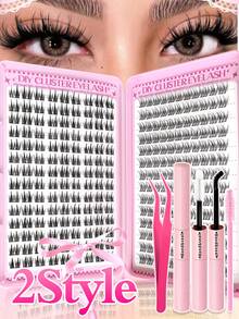 280pcs /28Rows Manga Lash Kit Clusters Manga Eyelash Clusters Anime Cluster Eyelash Extensions Clusters Lashes Natural Look Eyelashes Fairy Lash Clusters Manga Individual Lashes For Beginners - Multicolor - View 2