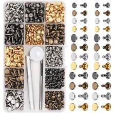 Kit 480 Remaches Doble Cara + Herramienta Profesional, Tuercas Metálicas para Cuero/Metal/Muebles, 4 Colores y 8 Tamaños, Incluye Taladro de Precisión y Caja Organizadora - 1 - Ver 8