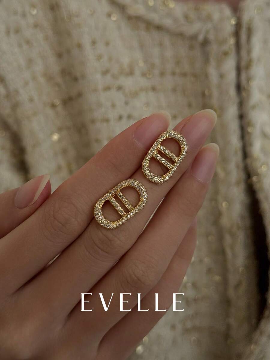 18K Gold Plated Elegant & Cute Earrings, Suitable For Daily Wear And Gatherings - Gold - View 1