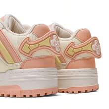 Q-AND Women's Platform Casual Shoes With Heel Increase, Soft And Cushioned Athletic Shoes, Breathable Mesh Upper, Chunky Laces, Pendant Decoration, Versatile Retro Chunky Sneakers, Waterproof And Slip-Resistant, Wear-Resistant And Height-Increasing Street Style Athletic Shoes, An Essential Everyday Item. - Màu Hồng  San hô - Xem 9