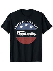 Camiseta divertida de camping RV I Hate Pulling Out - Negro - Ver 7