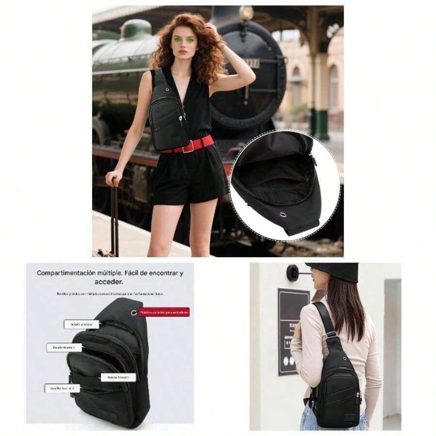 Bolso Bandolera Bandolera Pequea Cruzada, Mochila Mensajera Deportiva Impermeable para Senderismo Running y Exteriores - inicial - Ver 1