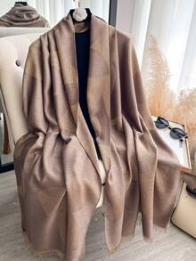 1 chiếc khăn choàng cổ họa tiết cỏ ba lá thanh lịch, chất liệu jacquard, chỉ vàng, đa năng dùng trong phòng điều hòa, thích hợp mặc ngoài vào mùa xuân/thu, phụ kiện thời trang phù hợp cho mặc hàng ngày. - Nhiều màu - Xem 1
