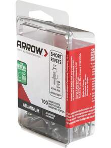 RSA1/8IP - Remaches de aluminio cortos de 1/8 pulgadas para reparación de metal, tela, piel y automóvil, paquete de - Aluminio - Ver 9