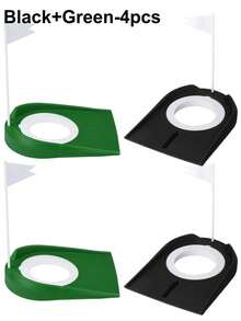 4/2/1件套高尔夫推杆杯带旗，室内/室外高尔夫推杆练习器，耐用轻便，高尔夫球洞训练辅助工具，男女高尔夫爱好者、初学者和高级高尔夫球手的完美礼物，高尔夫礼品 - 彩色 - 查看 13