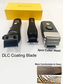 Kemei 专业理发师大功率电动理发器套装 KM-2242，9000转/分无刷电机底座充电器，可调节速度理发器，高品质剃须刀套装，电动理发器，修剪和剃须套装，T410剃须刀，男士新年礼物，生日礼物 - 黑色 - 查看 6