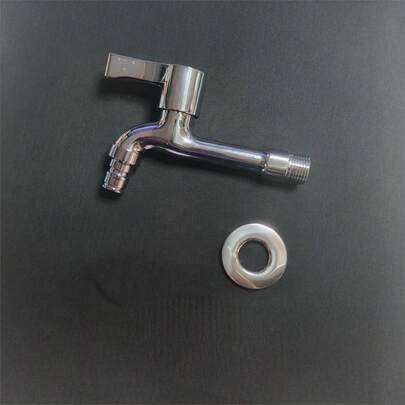 High Quality Stainless Steel Faucet Set, Wall-Mounted Washing Machine And Mop Sink Faucet, Polished Surface, Suitable For Home/RV/Outdoor Water Heater Accessories Bathroom Bathroom Accessories Bathroom Tools