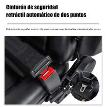 Asiento universal ajustable para montacargas con cinturón y posabrazos, respaldo ajustable y riel deslizante asiento de podadora de PVC impermeable, para tractor, montacargas, cargadora - Negro - Ver 5