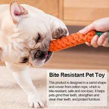 1pc/2pcs/3pcs Carrot Shaped Dog Chew Toys, Suitable For Small And Large Dogs - Orange - View 7