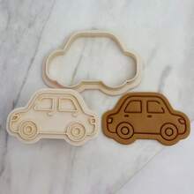 1pc 7*4cm Cartoon Car Shaped Cookie Cutter, 3D Pressed Frosting Cookie Mold For Baking DIY - White - View 4