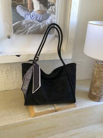 New Korean Style Commuter Tote Bag For Women, Fashion One Shoulder Underarm Bag, Casual Retro Handbag With Pendant, Suitable For Shopping, Wallet, Shopping, Young Women, College Students, Newbies, White-Collar. Suitable For Office, University, Work, Business, Commuting, Outdoor Activities, Travel And Outing