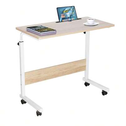 Mobile Standing Desk With Lockable Wheels – Height Adjustable Laptop Desk Cart For Bed, Sofa & Office
