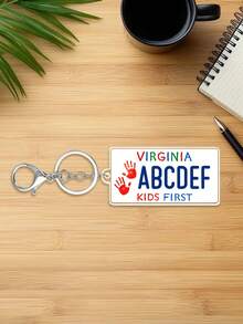 Customized Personalized USA State License Plate Replica Keyring Keychain,Customize Text,72 Styles,Personalized Acrylic Keychain USA State License Plate Replica Keyring Custom Car Accessory 50 States - Multicolor - View 57