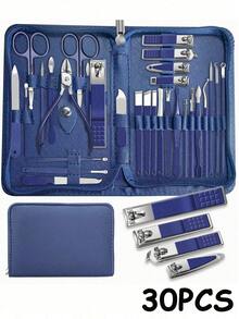 7/10/12/18/30pcs Manicure Set Pedicure Kit Nail Clippers Set Fingernail Clipper Set Ingrown Toenail Nail Kit Scissor Nail Trimmer Kit Women And Men's Care Grooming Tools