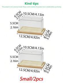 1pc/2pcs Bamboo Butter Dish, Butter Dish With Lid, Butter Box, Cake Box, Small Transparent Box For Storing Butter, Small Cakes, Fruits And Bread In The Kitchen, Exclusive Box For Cheese, Home Decoration, Kitchen Tool, Pre-Meal Preparation, Dining Room Accessory, Refrigerator Organizer. - Transparent - View 17