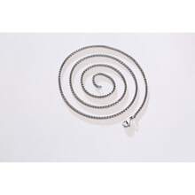 Women Long Necklaces - Gold 0-shaped Chain, 2mm, 51cm/073 - View 4