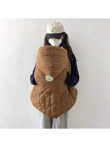 二合一加厚防风斗篷，适合秋冬季儿童，可用作婴儿推车毯、婴儿背带斗篷、婴儿推车挡风罩毯、婴儿安全带背带防风毯