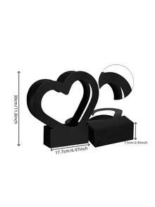 5/3/1个装心形花卉礼盒 - 优雅纸花束包装，适用于婚礼、生日、母亲节、教师节等场合 - 非常适合盛放玫瑰、康乃馨和小花束 - 彩色 - 查看 4