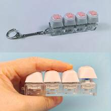 1 Móc khóa xoay hình bàn chân mèo - Đồ chơi giảm căng thẳng, món quà hoàn hảo cho người yêu mèo (Công cụ tập trung cầm tay) - Nhiều màu - Xem 10