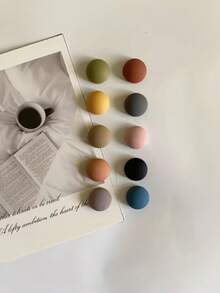 10 Stück süße Kawaii Kühlschrankmagnete - Pastellfarben & neutrale Töne Aufkleber (Rosa, Beige, Blau, Grün, Braun, Grau, Rot, Weiß) - Kunststoff Whiteboard Magnete, geeignet für Notizen, Fotos, Kühlschrank, Pinnwand und Haustiermarken, ideales Geschenk - Verschiedenfarbig - Übersicht 13