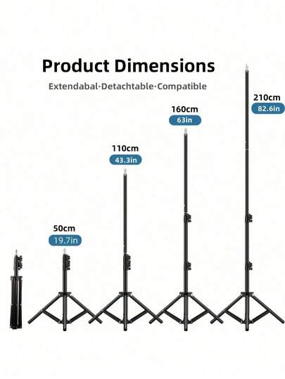حامل ثلاثي القوائم معدني قابل للتعديل عالمي، حامل كاميرا متعدد الوظائف قابل للطي، بطول 63 بوصة، ذراع تلسكوبي، حامل معدني ثلاثي الأضلاع، مناسب للهواتف الذكية والكاميرات. مثالي للبث المباشر والتسجيل وتصوير الأطعمة والحوامل المحمولة والمعدات التسجيلية والحوامل المهنية والحوامل الثابتة والقواعد المعززة والحوامل متعددة الوظائف ومنشئي المحتوى والمصورين.
