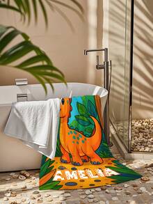 Personalized Kids Beach Towel,Summer Birthday Gift For Kids,Summer Vibes,Girls Beach Trip,Custom Beach Towel,Swimming Pool,Beach Decor - Multicolor - View 5