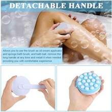 YQQ PALAY Aplicador y Masajeador de Loción para la Espalda Mango Largo con Bola Giratoria Portátil Ideal para Cremas Protectores Solares y Masajes en Espalda Piernas y Pies0027 - Blanco - Ver 5