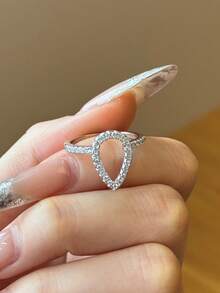 两件套 S925 纯银水滴戒指套装，优雅女士戒指，适合约会、派对、周年纪念等场合，精致女士珠宝礼品